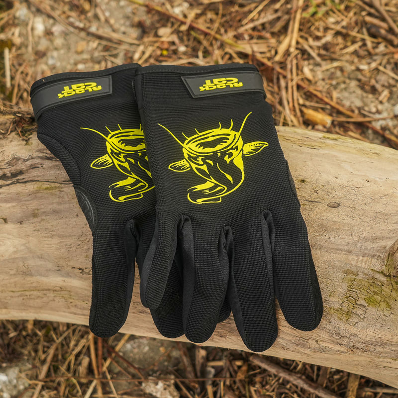 Black Cat Cat Gripper Gloves